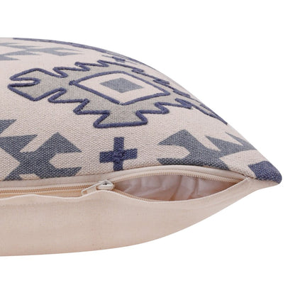 Sedona Cotton Poly Filled Pillow in Blue/Gray, 20" x 20"