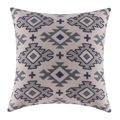 Sedona Cotton Poly Filled Pillow in Blue/Gray, 20" x 20"