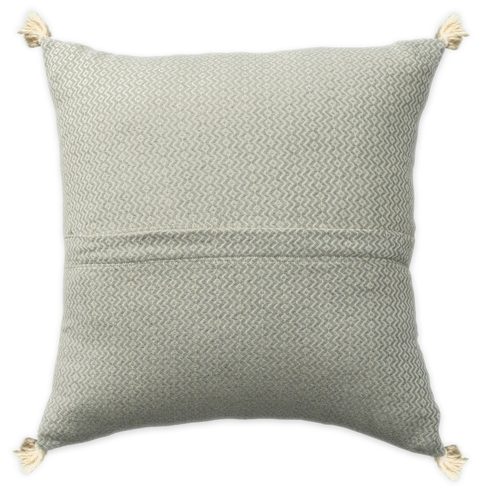 Sadie Turkish Cotton Poly Filled Pillow in Gray, 18" x 18"