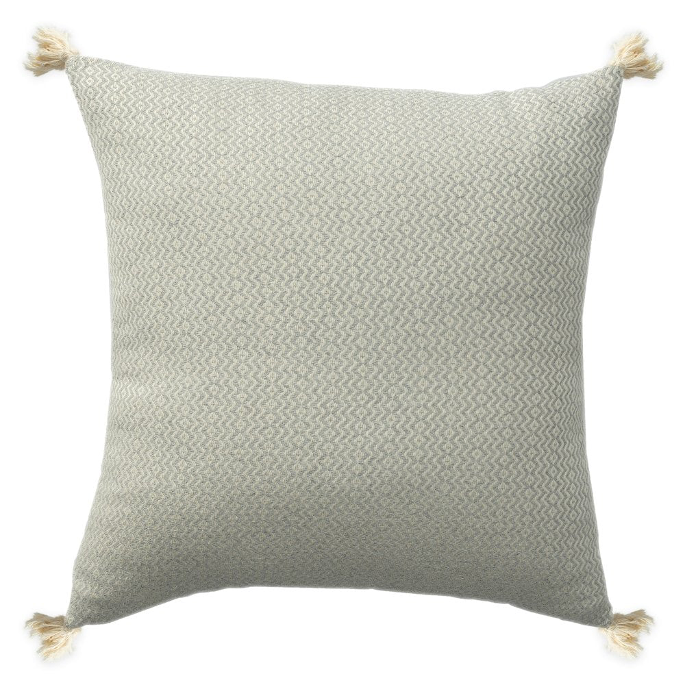 Sadie Turkish Cotton Poly Filled Pillow in Gray, 18" x 18"