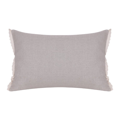 Odyssey Linen Poly Filled Pillow in Cream/Beige, 16" x 24"