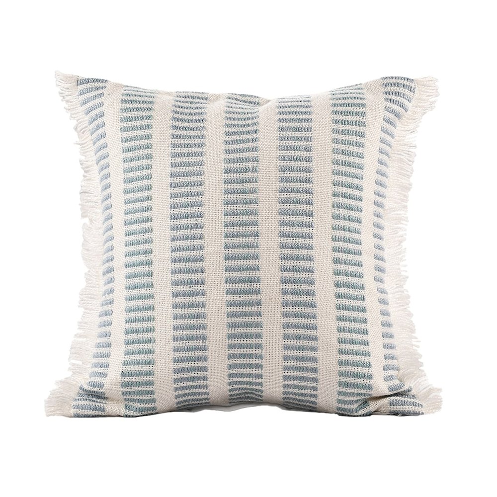 Denver Performance Poly Filled Pillow in Blue/Ivory, 20" x 20"