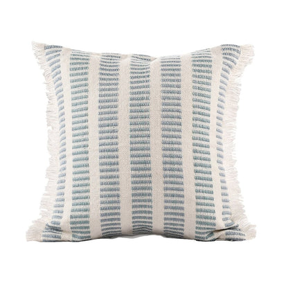 Denver Performance Poly Filled Pillow in Blue/Ivory, 20" x 20"