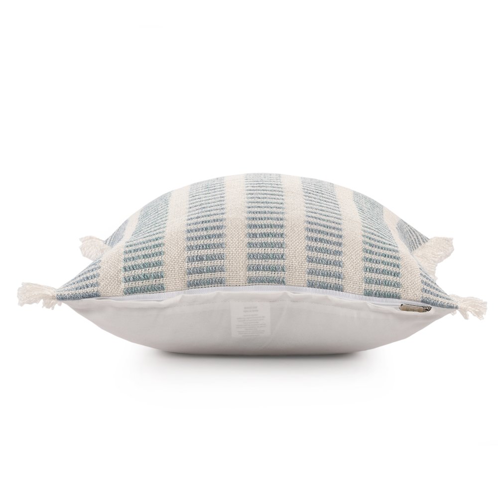 Denver Performance Poly Filled Pillow in Blue/Ivory, 20" x 20"