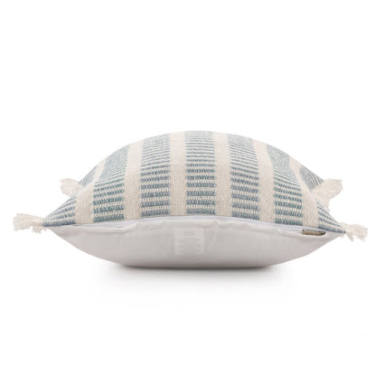 Denver Performance Poly Filled Pillow in Blue/Ivory, 20" x 20"