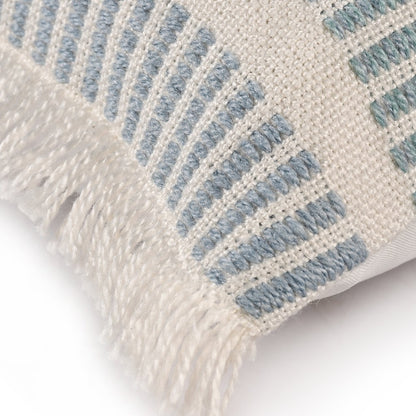 Denver Performance Poly Filled Pillow in Blue/Ivory, 20" x 20"