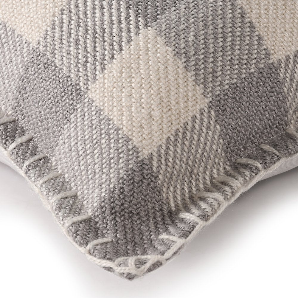 Denver Performance Poly Filled Pillow in Blue/Ivory, 20" x 20"