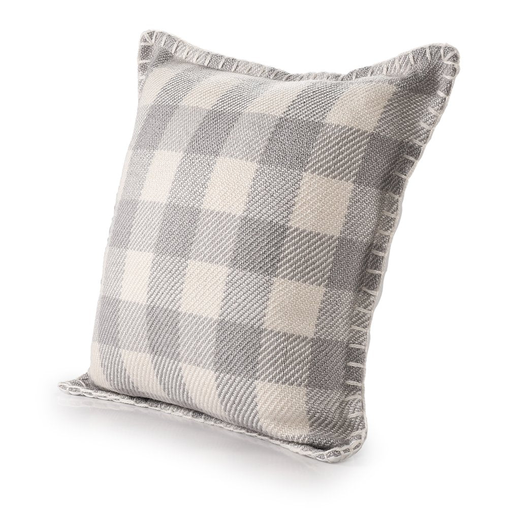 Denver Performance Poly Filled Pillow in Blue/Ivory, 20" x 20"