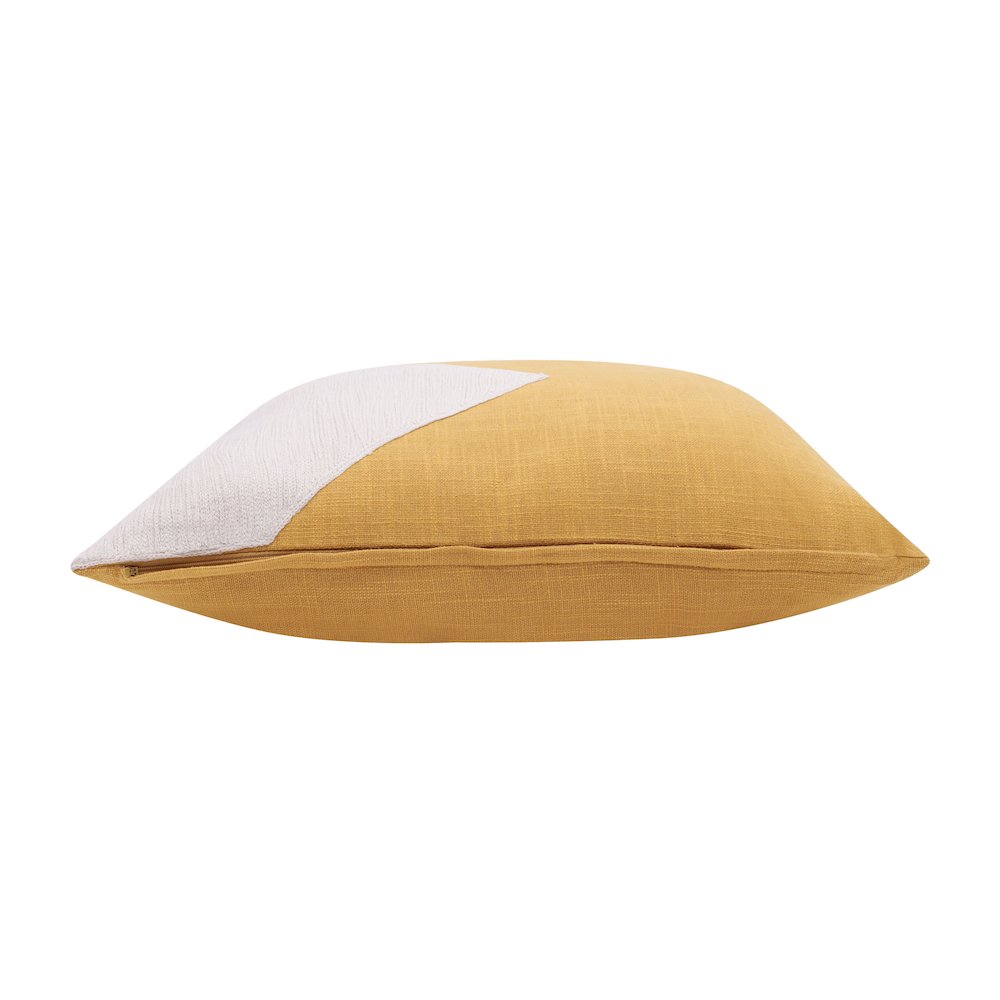 Stacy Garcia Cotton Poly Filled Pillow in Yellow/Ivory, 24" x 24"
