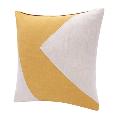 Stacy Garcia Cotton Poly Filled Pillow in Yellow/Ivory, 24" x 24"