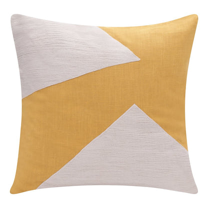 Stacy Garcia Cotton Poly Filled Pillow in Yellow/Ivory, 24" x 24"