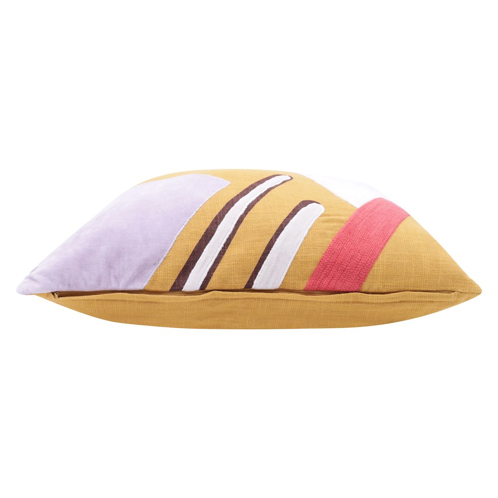 Stacy Garcia Cotton Poly Filled Pillow in Yellow/Purple, 20" x 20"