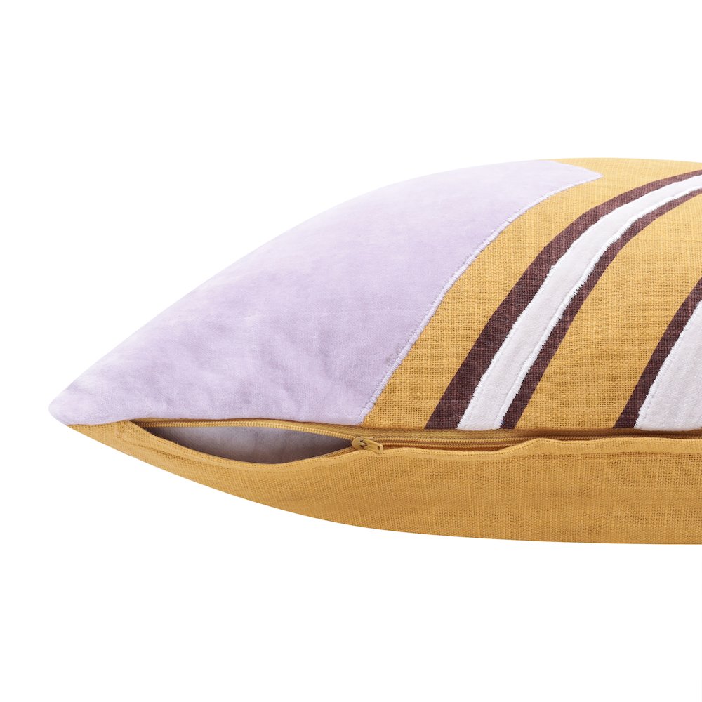 Stacy Garcia Cotton Poly Filled Pillow in Yellow/Purple, 20" x 20"