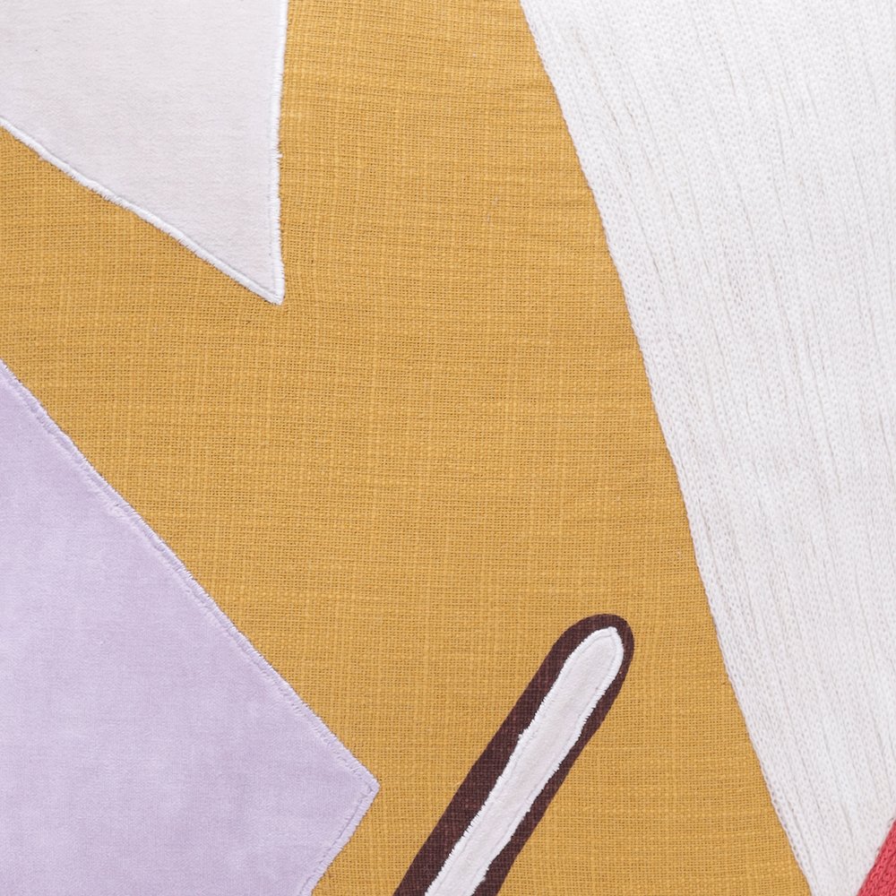 Stacy Garcia Cotton Poly Filled Pillow in Yellow/Purple, 20" x 20"