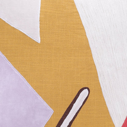 Stacy Garcia Cotton Poly Filled Pillow in Yellow/Purple, 20" x 20"