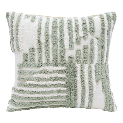Stacy Garcia Cotton Poly Filled Pillow in Green/White, 22" x 22"