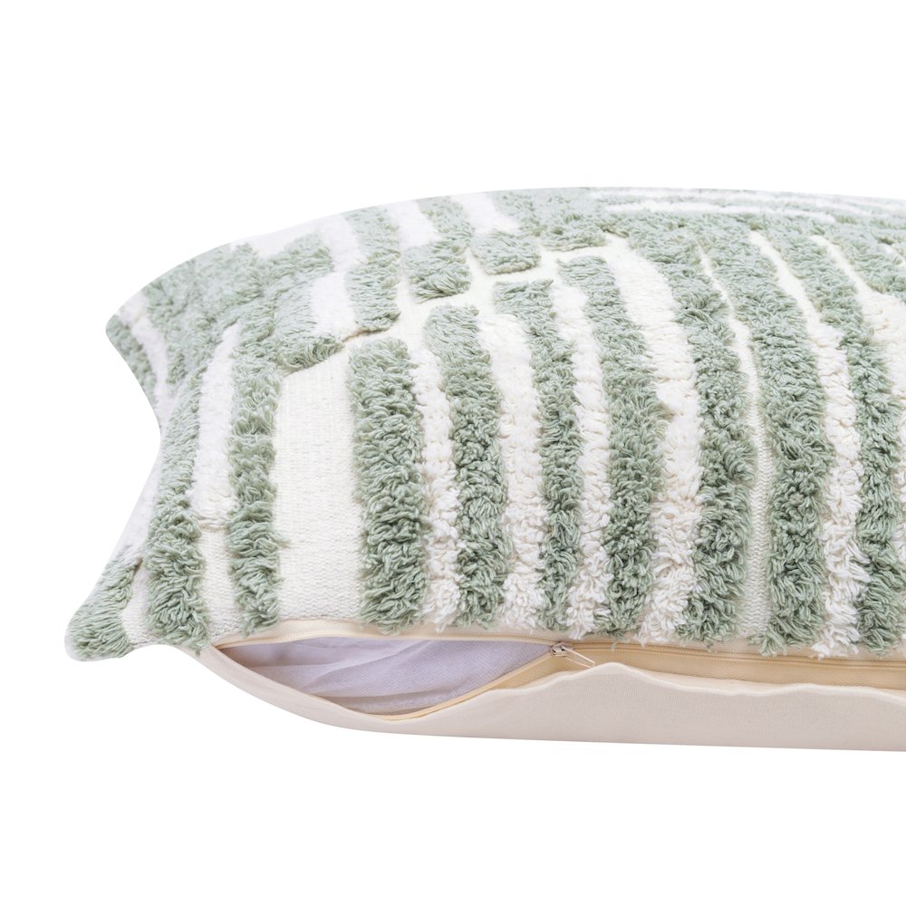 Stacy Garcia Cotton Poly Filled Pillow in Green/White, 22" x 22"