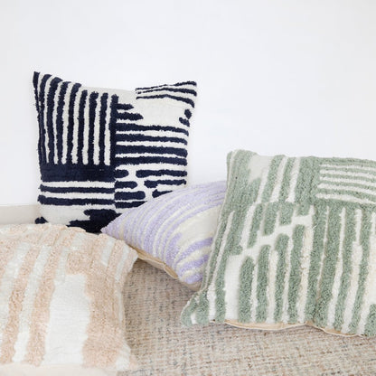 Stacy Garcia Cotton Poly Filled Pillow in Green/White, 22" x 22"