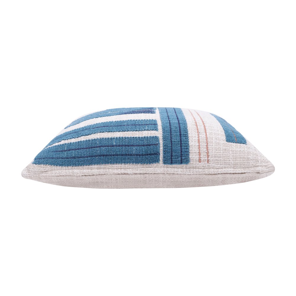 Stacy Garcia Cotton Blend Poly Filled Pillow in Green/Ivory, 20" x 20"