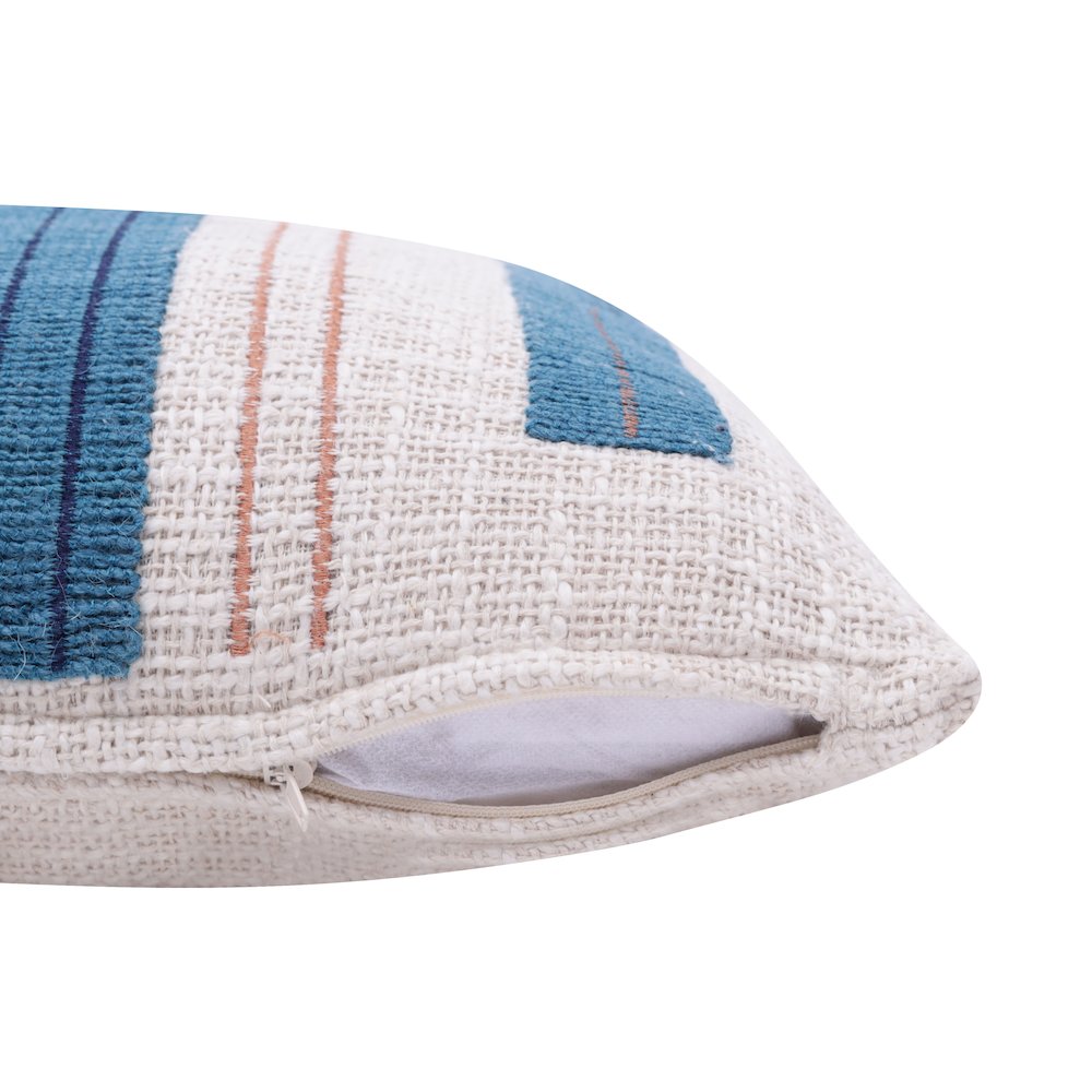 Stacy Garcia Cotton Blend Poly Filled Pillow in Green/Ivory, 20" x 20"