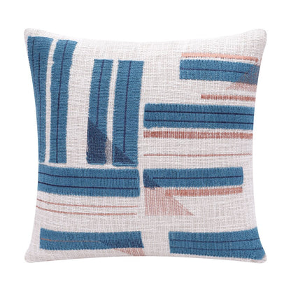 Stacy Garcia Cotton Blend Poly Filled Pillow in Green/Ivory, 20" x 20"