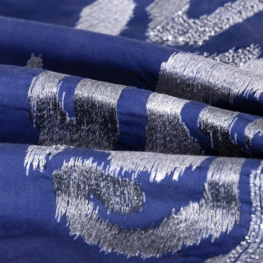 Cosmopolitan Performance Poly Filled Pillow in Blue/Silver, 20" x 20"