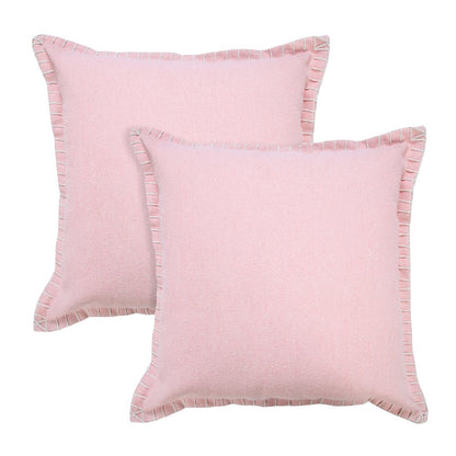Vital Cotton Pillow Set of 2 in Pink, 20" x 20"