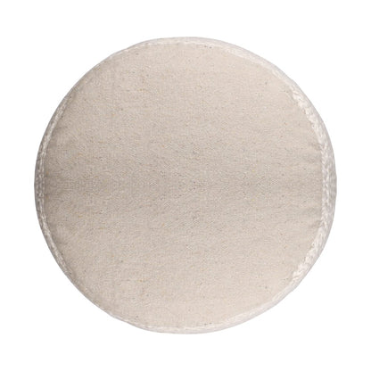 Jute Poufs Jute Blend Indoor Pouf in Brown/Blue,  18" x 18" x 18"