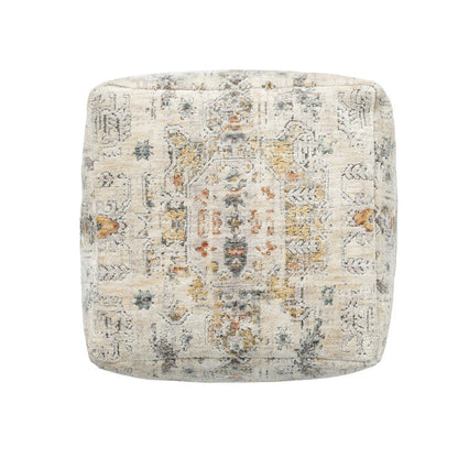 Vienna Performance Pouf Set of 2 in Gray/Multicolored 18" x 18" x 18"