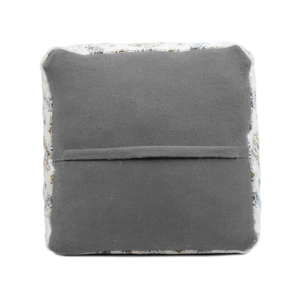 Vienna Performance Pouf Set of 2 in Gray/Multicolored 18" x 18" x 18"