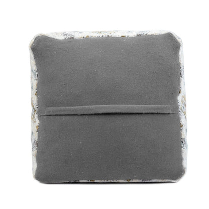 Vienna Performance Pouf Set of 2 in Gray/Multicolored 18" x 18" x 18"