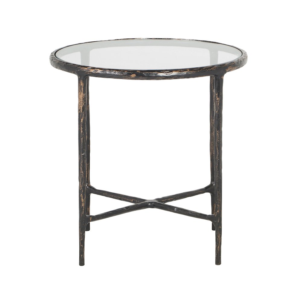 Bronze Industrial Solid Aluminum Hand-Made Round Side Table