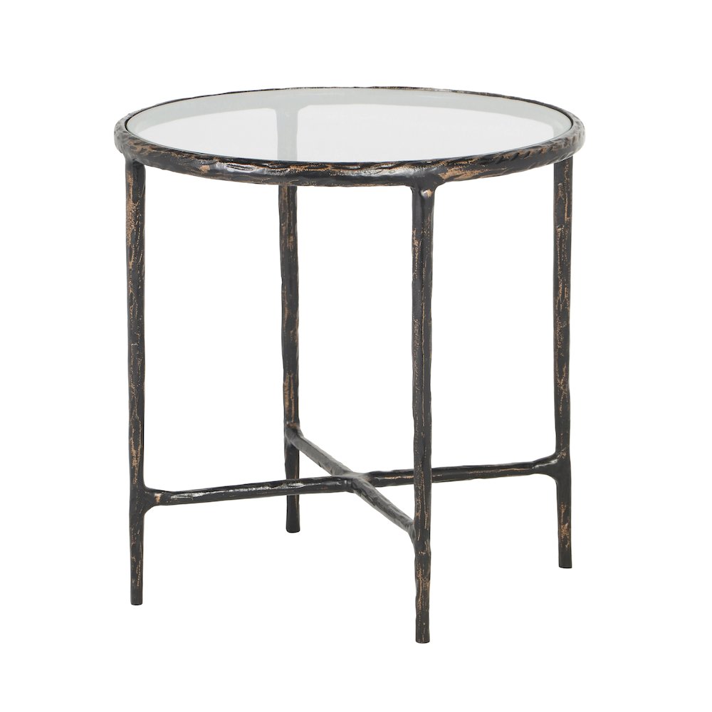 Bronze Industrial Solid Aluminum Hand-Made Round Side Table