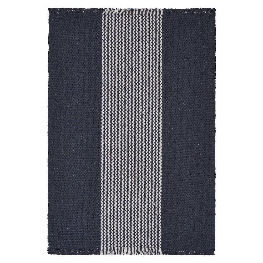 Harbor Navy Striped Handloomed Rectangular Placemat, Set of 4