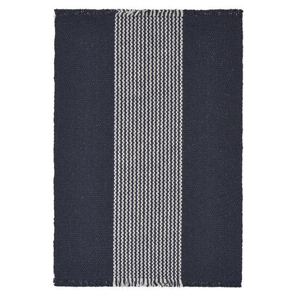 Harbor Navy Striped Handloomed Rectangular Placemat, Set of 4