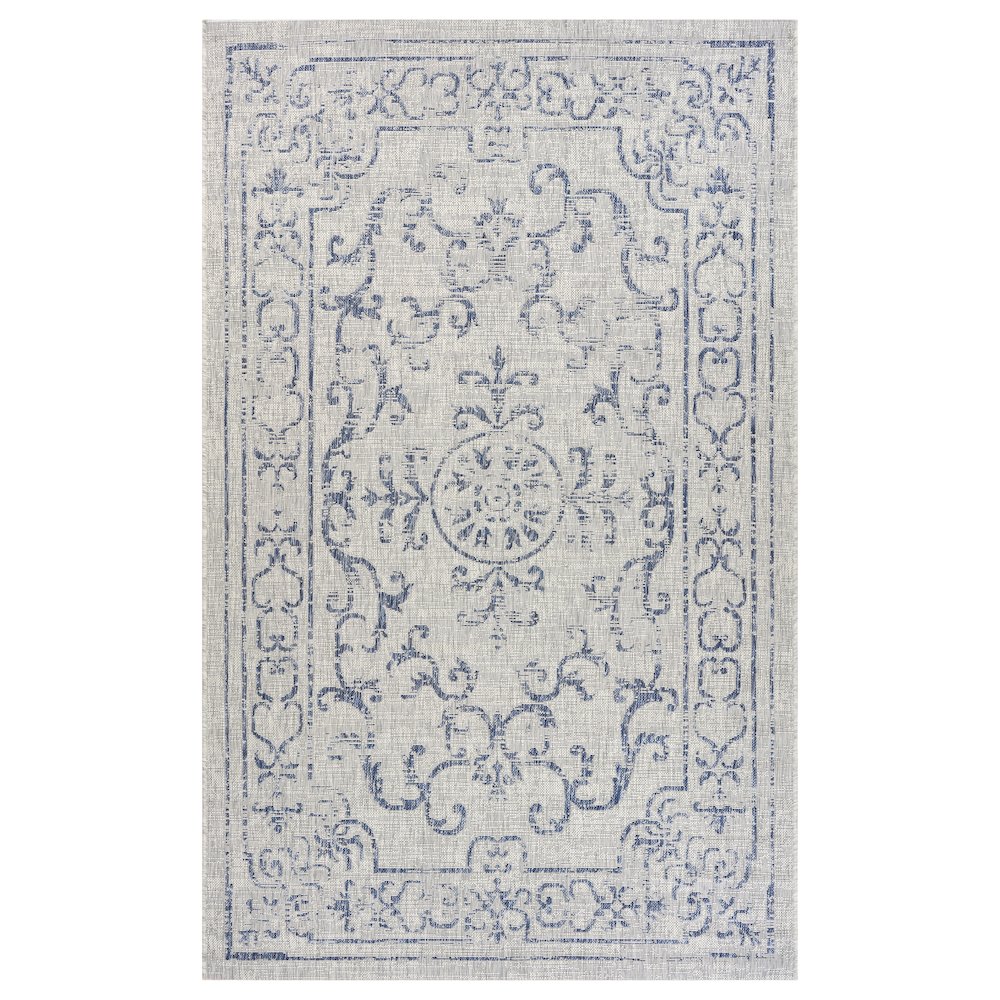 Medallion Blues Indoor/Outdoor Area Rug