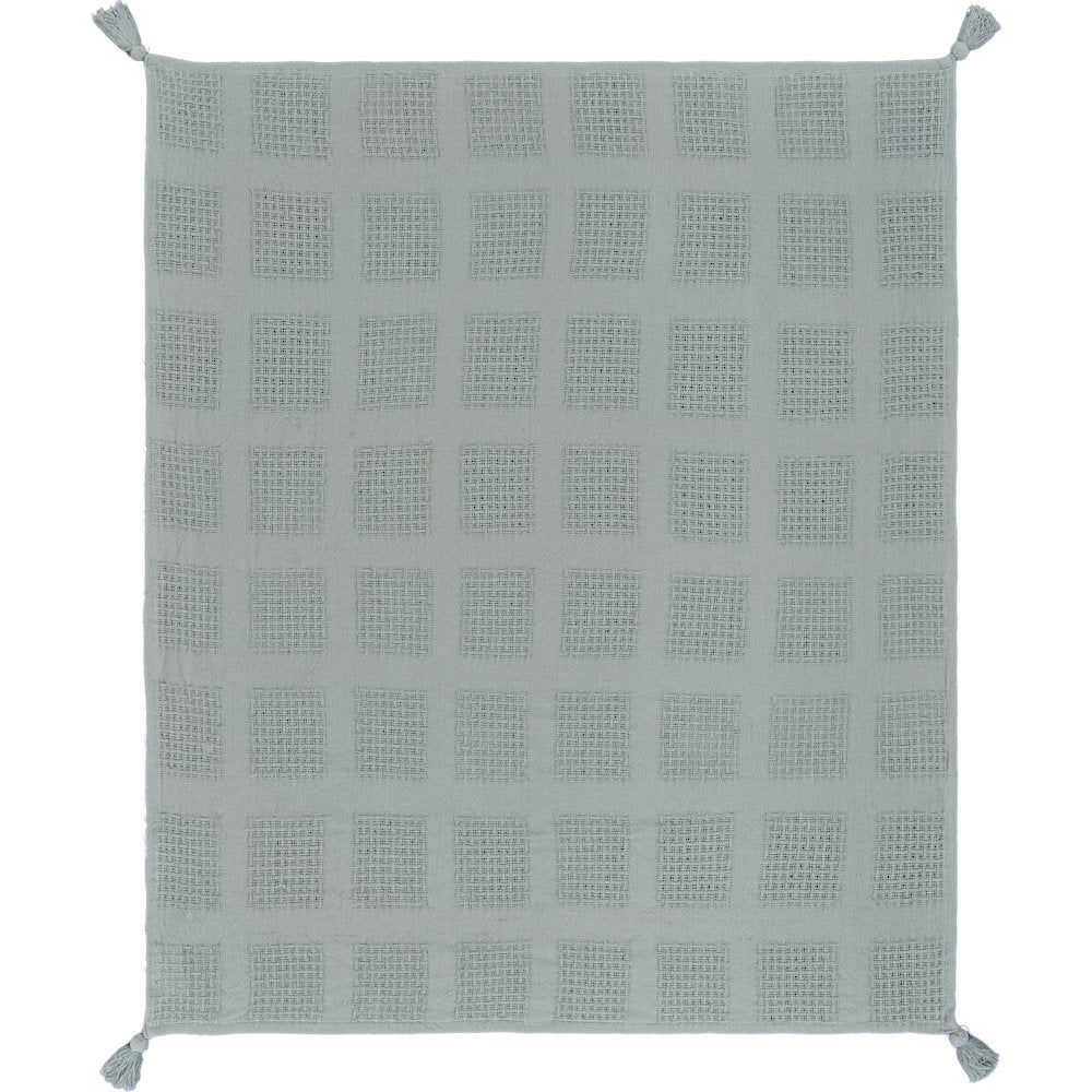 Green Solid All-Natural Cotton Throw Blanket