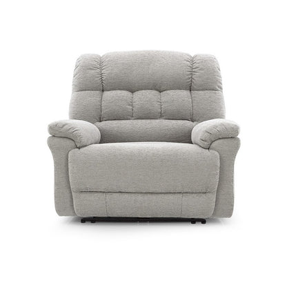 Light Gray Power Recliner Chair Oversized with Electric Recline and USB Port