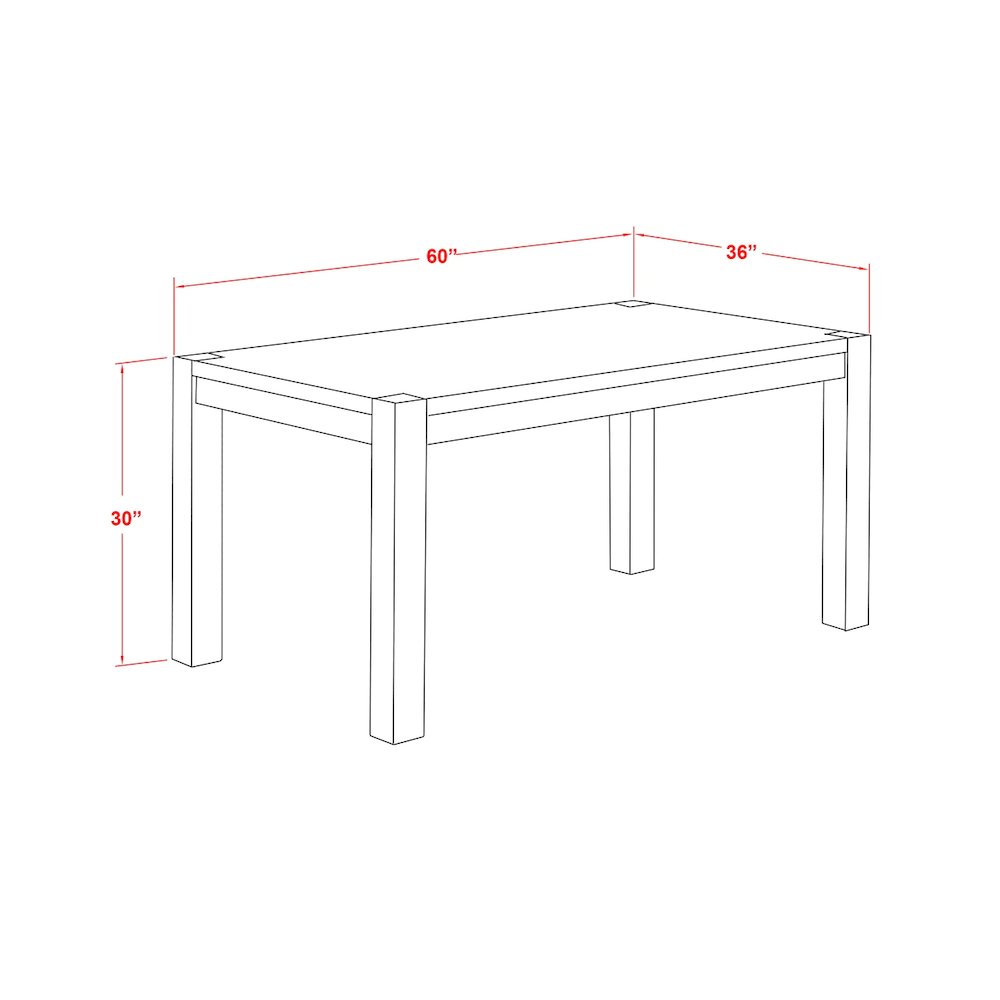 East West Furniture CNAB7-77-47 7Pc Dining Room Table Set Consists of a Rectangle Table and 6 Parson Chairs with Light Sable Color Linen Fabric, Medium Size Table with Full Back Chairs, Distressed Jac