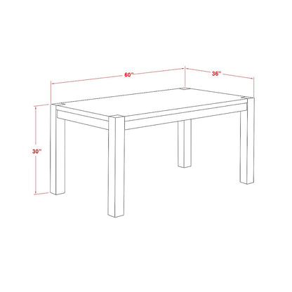 East West Furniture CNAB7-77-47 7Pc Dining Room Table Set Consists of a Rectangle Table and 6 Parson Chairs with Light Sable Color Linen Fabric, Medium Size Table with Full Back Chairs, Distressed Jac