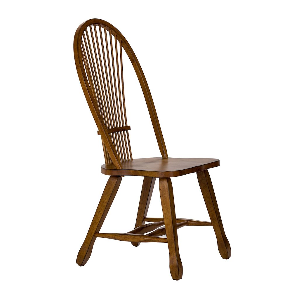 Treasures Sheaf Back Side Chair - Oak-Set of 2 in Rustic Oak