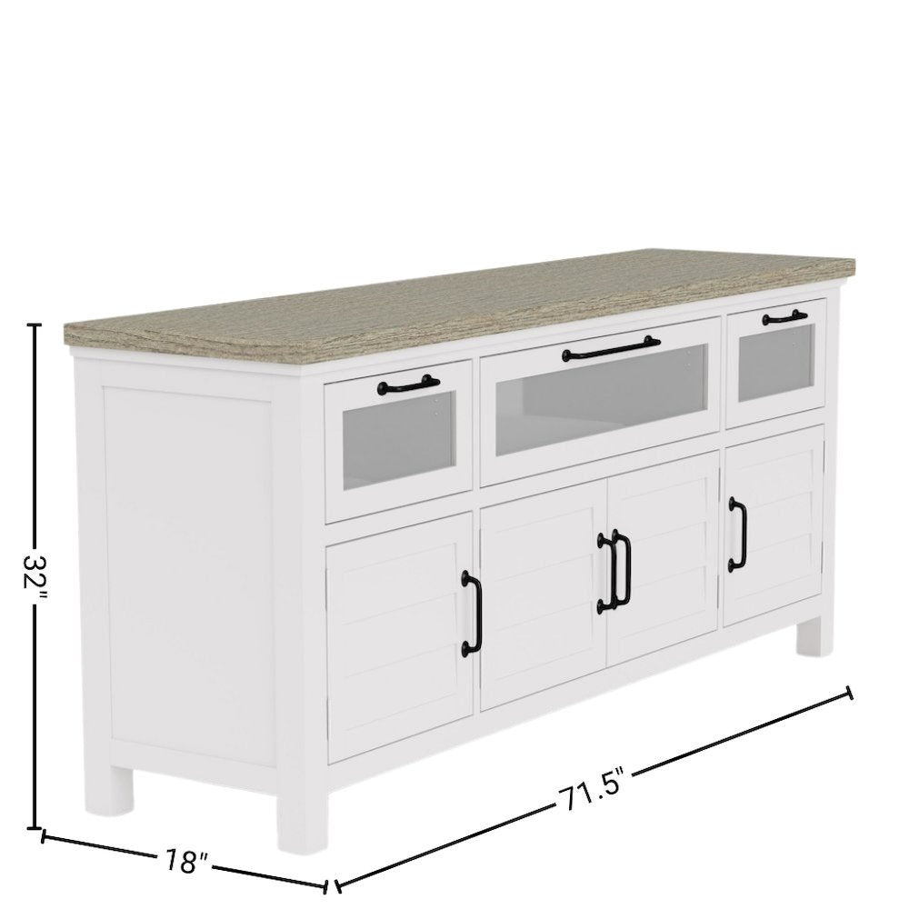 Cream Wood Sideboard Cabinet Buffet Cabinet Credenza Console Table