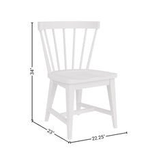 White Spindle Chair with Wood Frame – Elegant Dining Room Seating Option, Set of 2