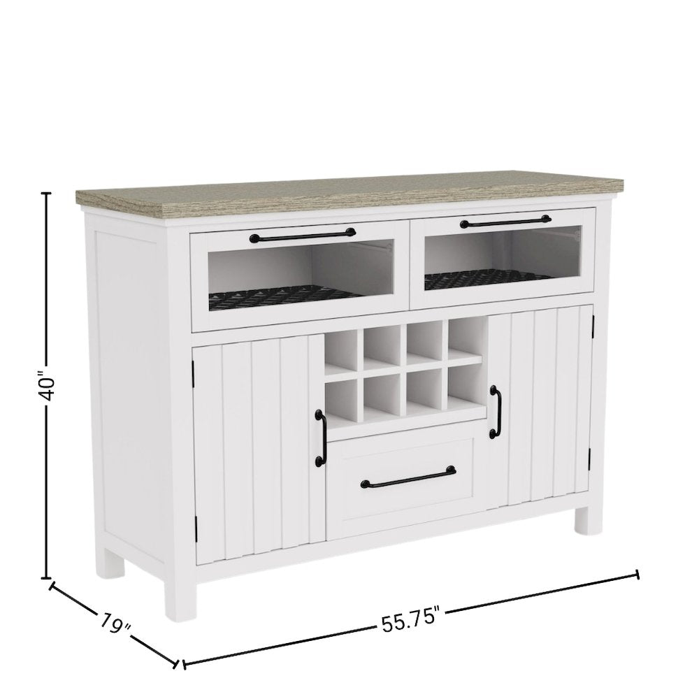 Buffet Cabinet with Storage – Beige Sideboard Cabinet and Buffet Table