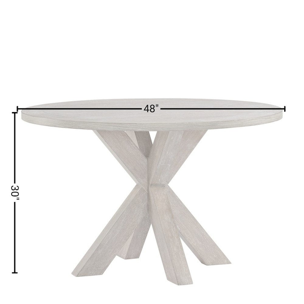 Gray Round Dining Table, 48 Inch Dining Table for Kitchen or Dining Room