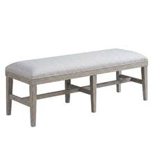 Gray Upholstered Bench – Dining, Bed, or Bedroom Bench with Wood Frame