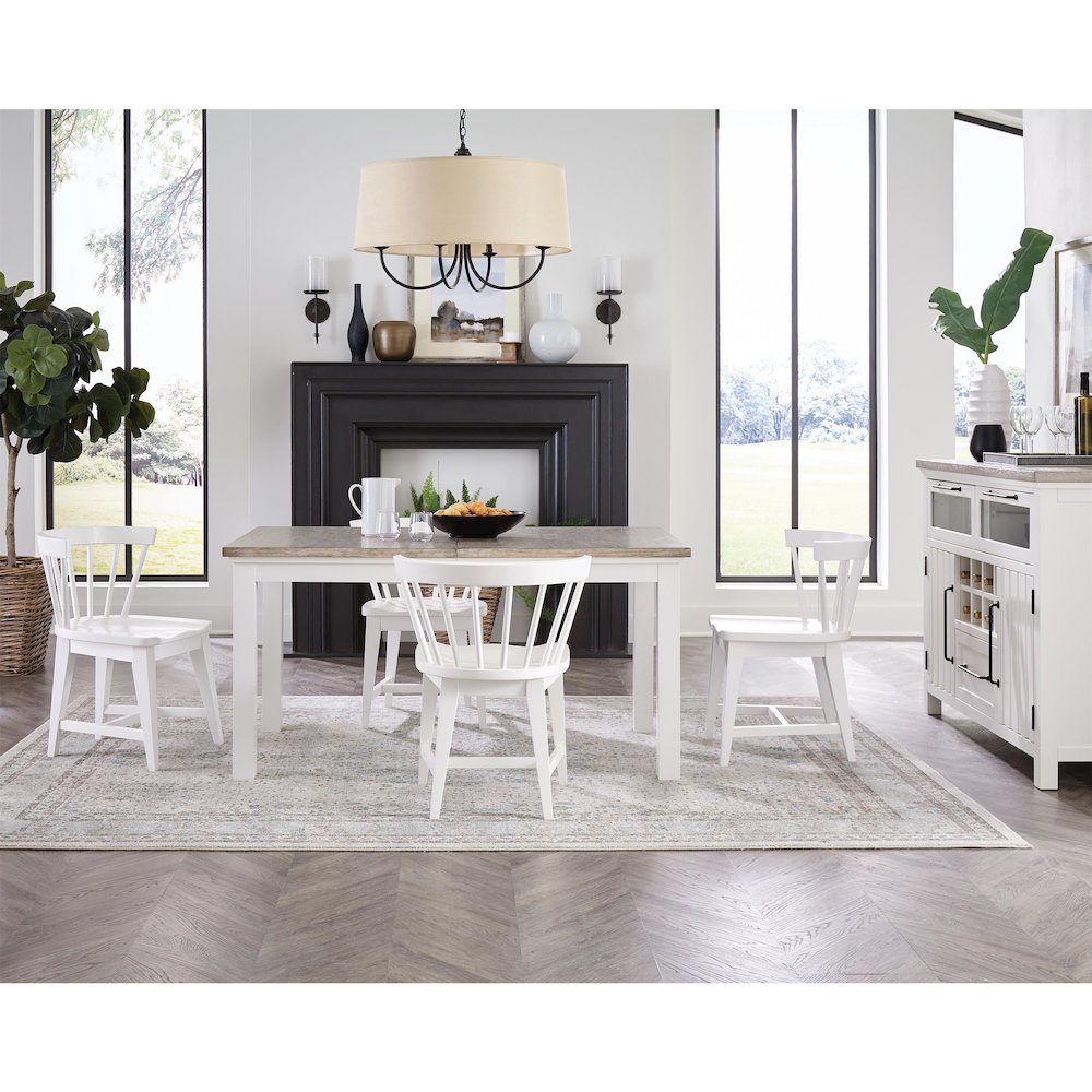 Cora White Rectangular Dining Table