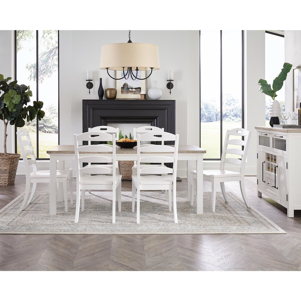 Cora White Rectangular Dining Table