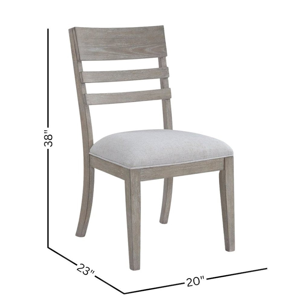 Gray Wooden Dining Chair for Kitchen Table and for Dining Table, Set of 2