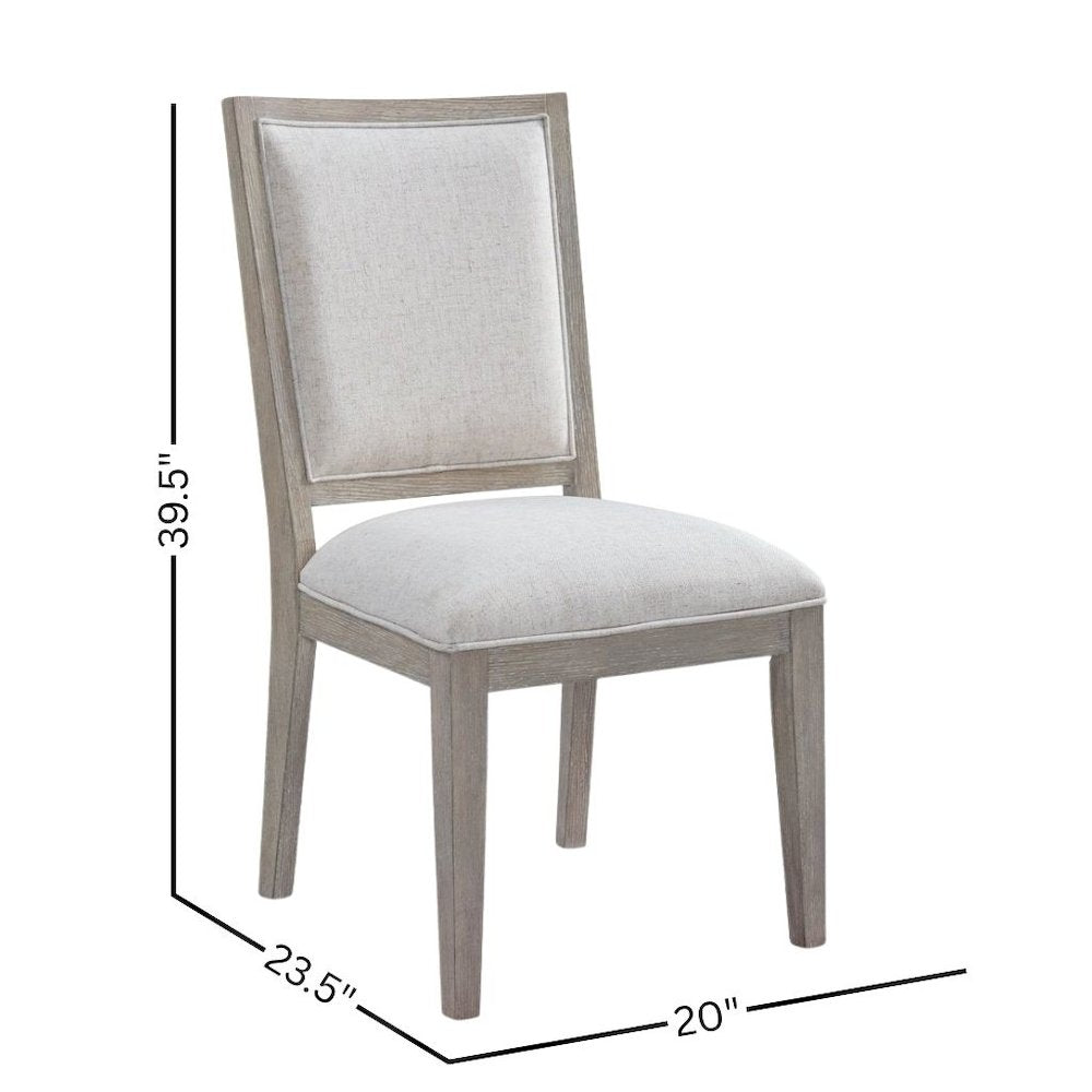 Gray Upholstered Dining Chair Set of 2 for Kitchen or Formal Dining Table Use